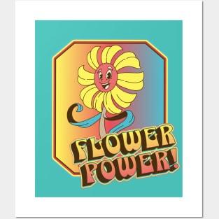 Retro Flower Power Posters and Art